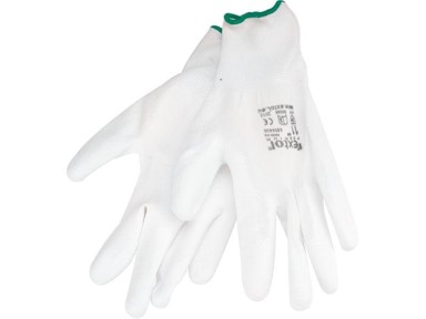 EXTOL PREMIUM Rukavice 8856630, poliester, PU premaz, bijele, 8"